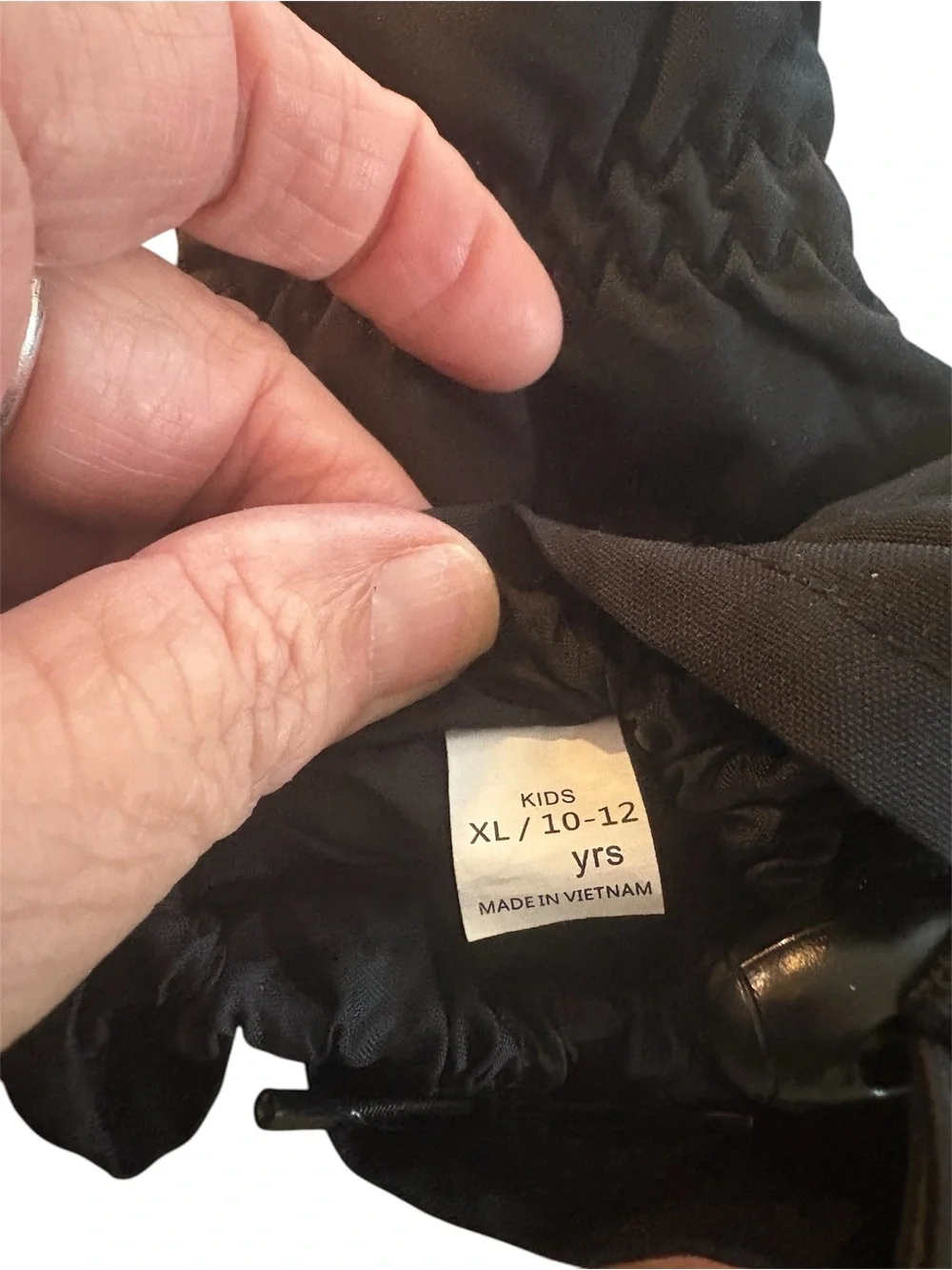 Dakine Black Kids Ski Gloves XL